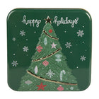 Bewaarblik 17x17x6 cm groen metaal