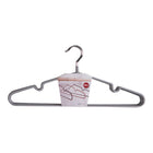 Massa Hangers set van 10 grijs metaal 41x4x18 cm