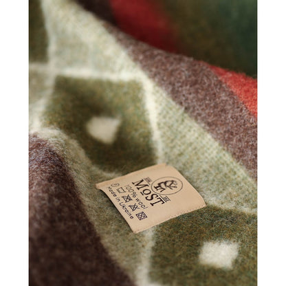 Wollen beddeken 200x220 cm groen