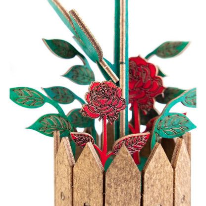 Houten bloem modelbouw roos 80 stukjes