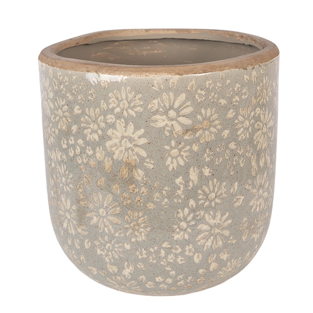 Flower pot Ø 20x19 cm Grey Ceramic