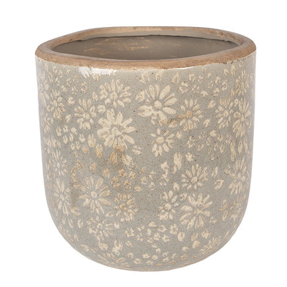 Flower pot Ø 20x19 cm Grey Ceramic
