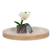 Dienblad bamboe capiz beige 40x40x3,5 cm
