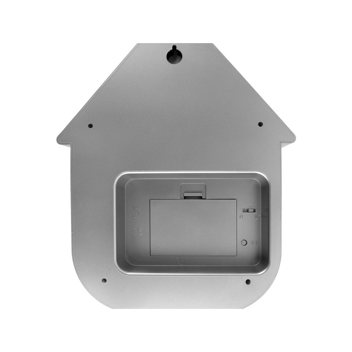 Wandklok koekoek 41x22 cm zilver plastic