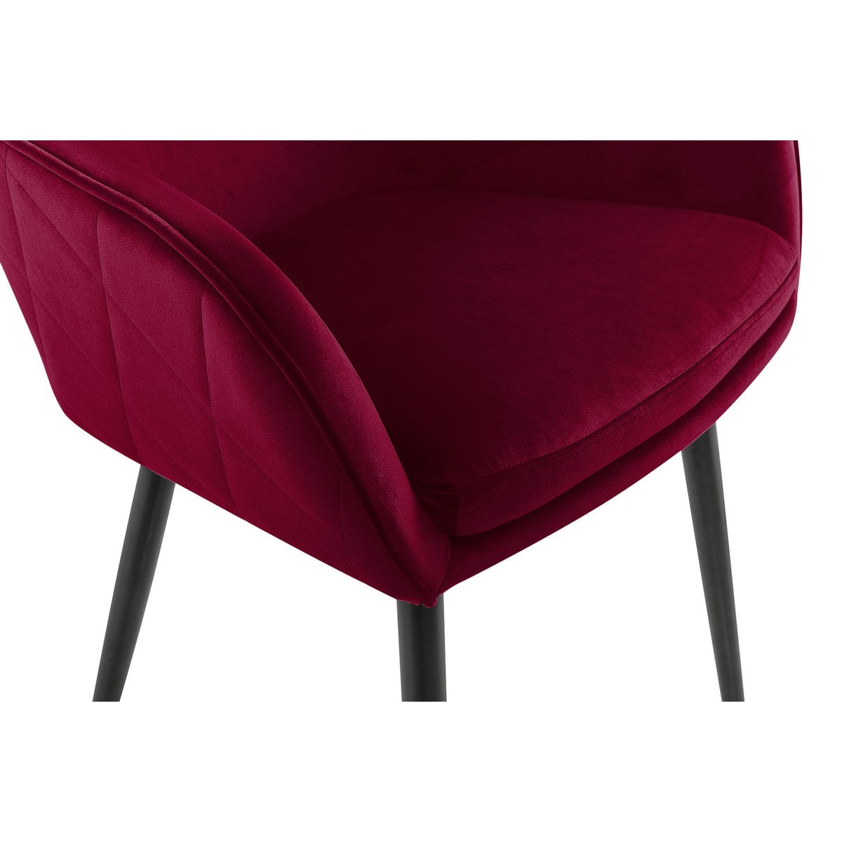 Eetkamerstoel rood fluweel 61x60x85 cm