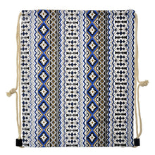 Backpack White Blue, Synthetic 34x1x43 cm