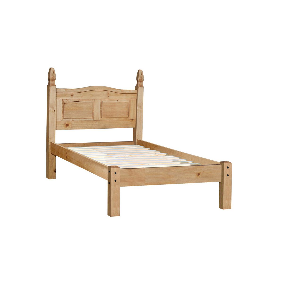 Bedframe massief grenenhout 90x200 cm bruin