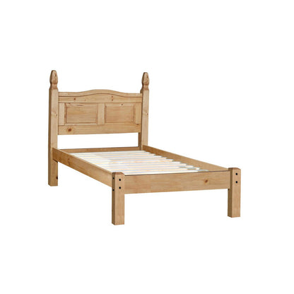 Bedframe massief grenenhout 90x200 cm bruin