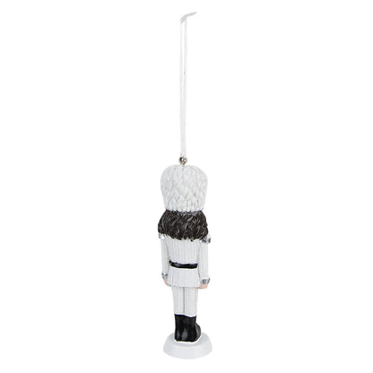 Christmas ornament Nutcracker 13 cm White Plastic Christmas ball