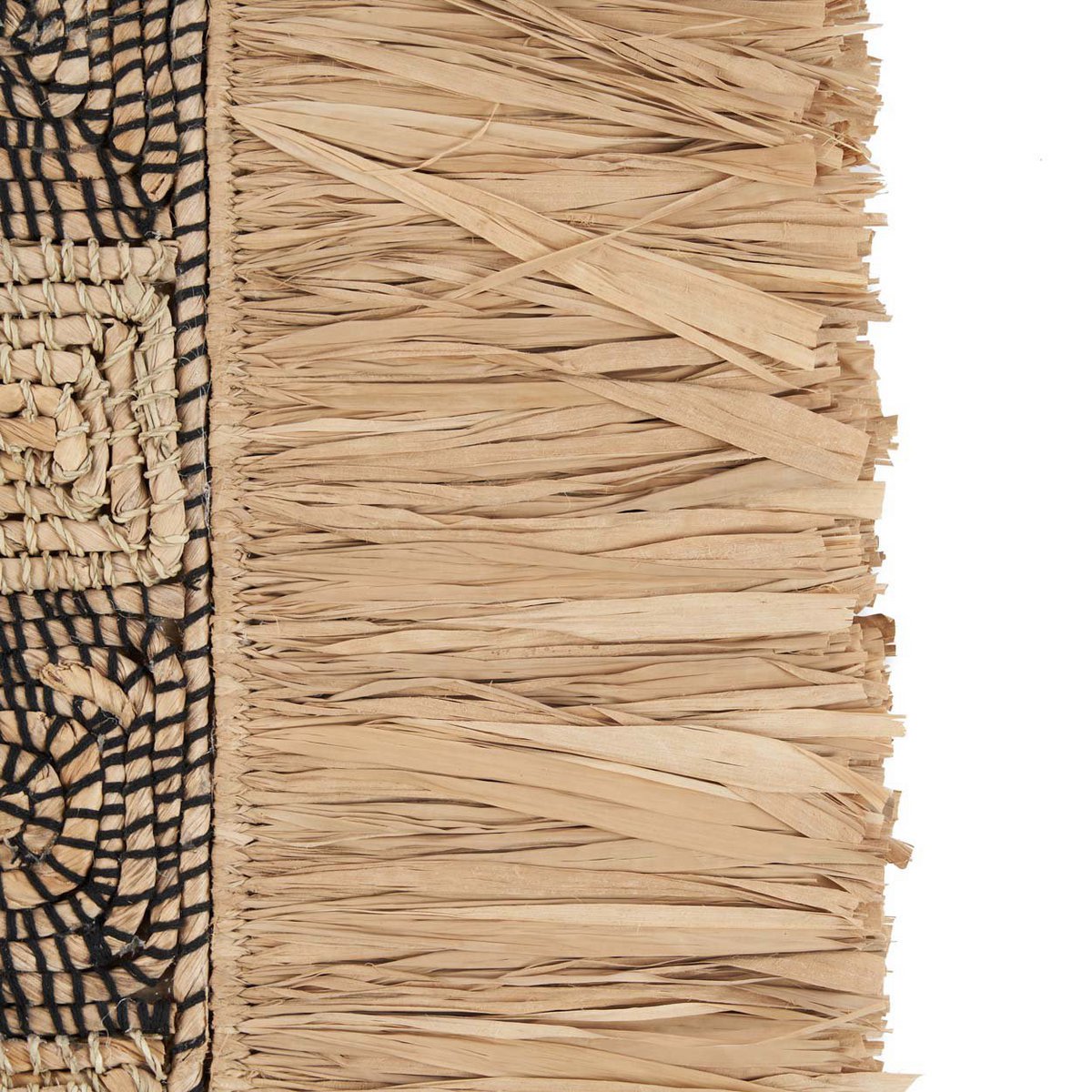 Muurdecoratie naturel grasvezels organische textuur
