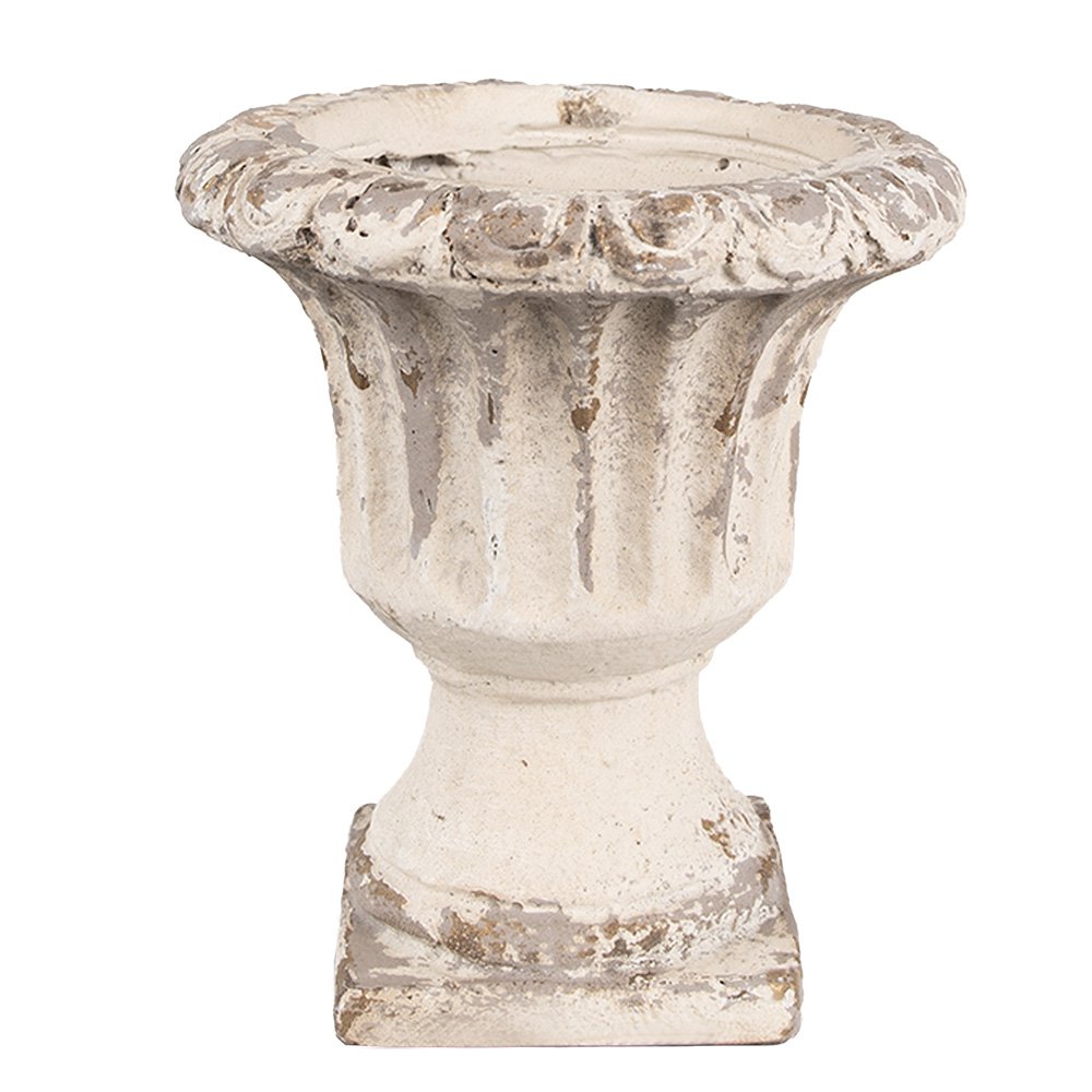Bloempot 18x20 cm beige keramiek