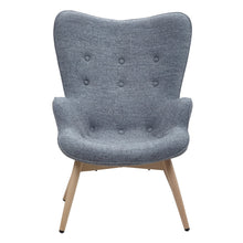 Fauteuil grijs geweven stof 80x99x92 cm