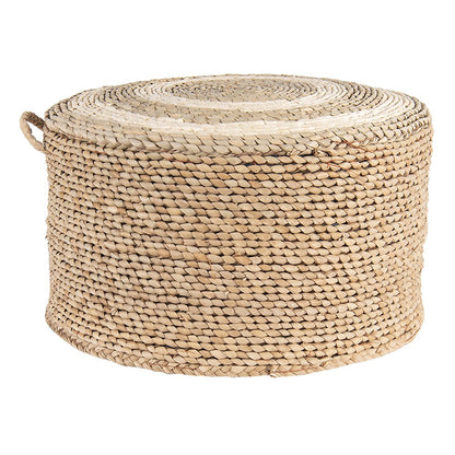 Poef Ø 40x23 cm Bruin Stro Hocker