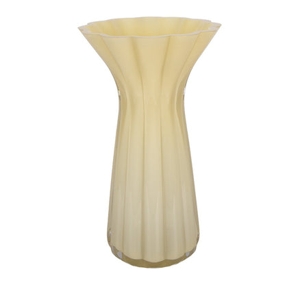 Vaas 14x23 cm geel glas