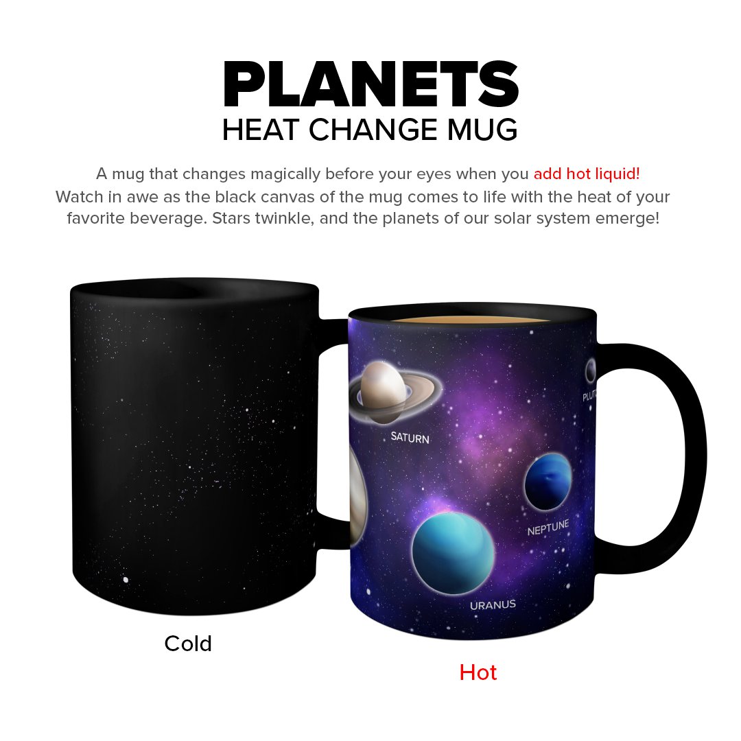 Mad Monkey - "Planets" color-changing mug