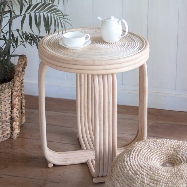 Rotan Bijzettafel Banktafel Voor Woonkamer 50 Cm Doorsnede
