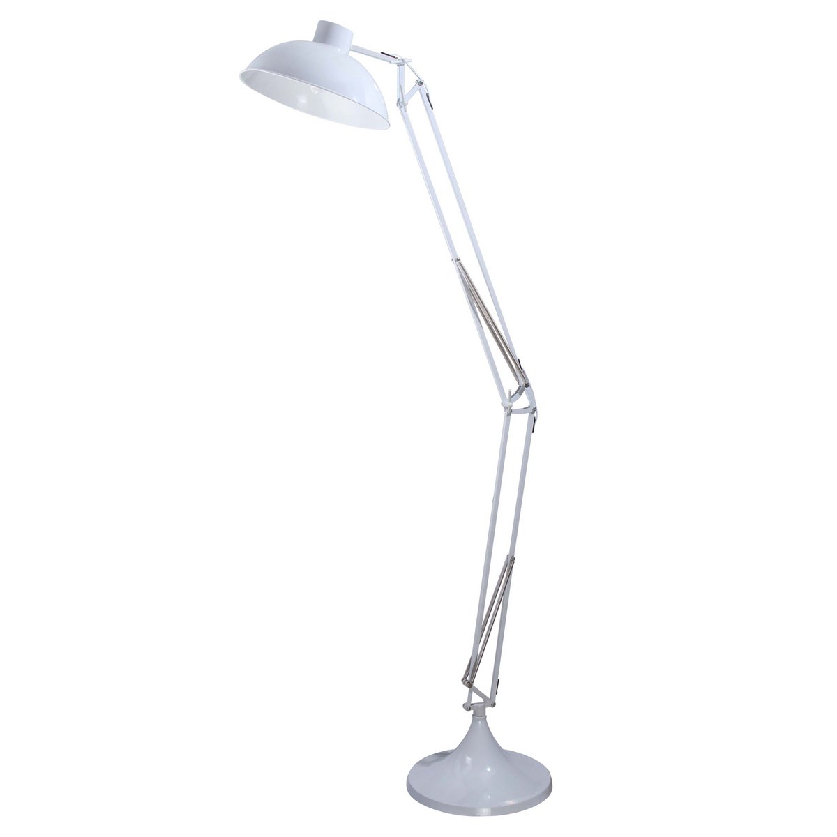 Vloerlamp wit verstelbaar 175 cm
