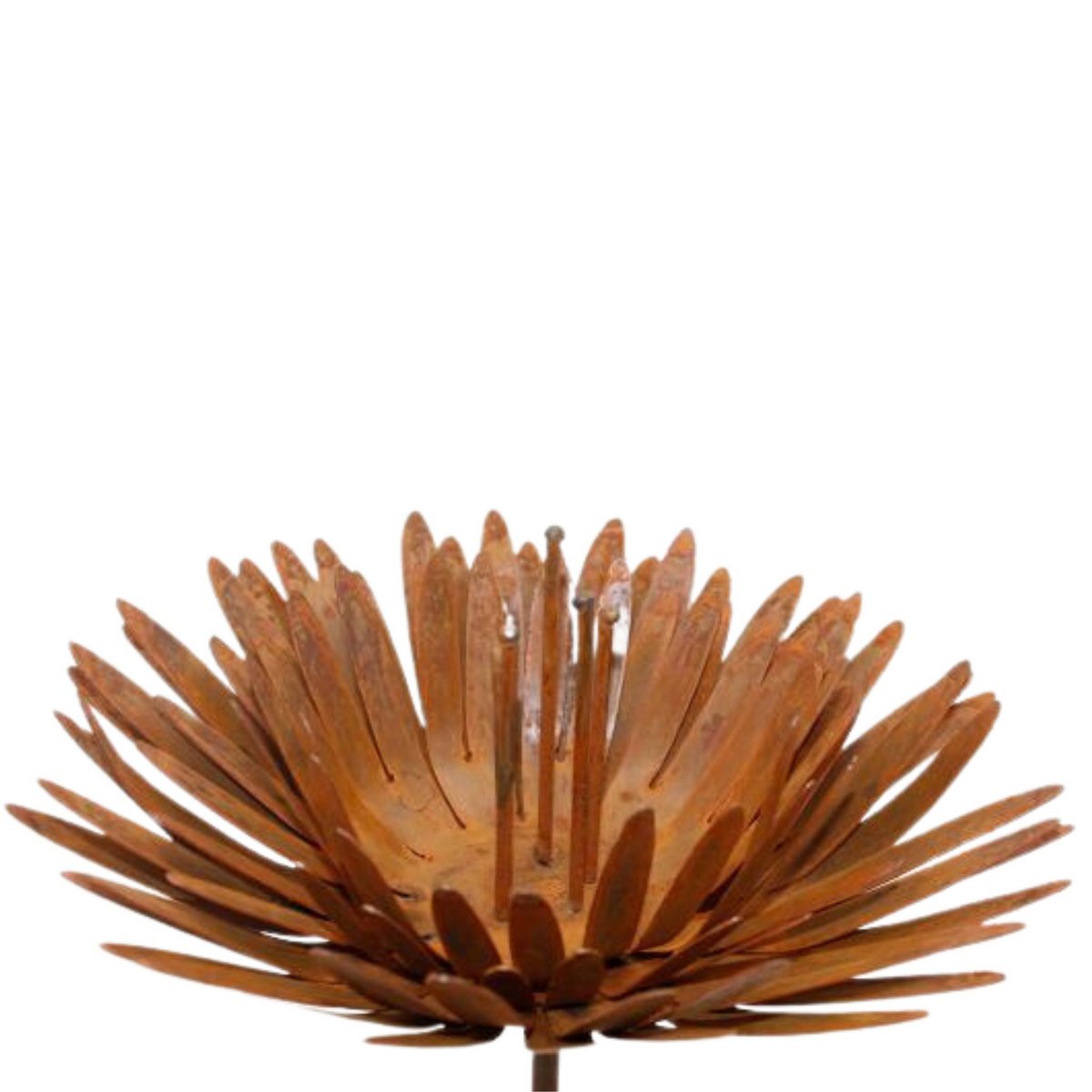 Tuindecoratie plugchrysant metaal 23 cm