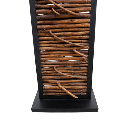 Vloerlamp drijfhout naturel zwart 163 cm