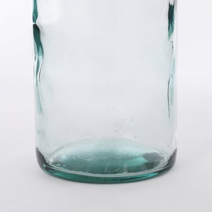 Fles vaas 100 cm gerecycled glas transparant