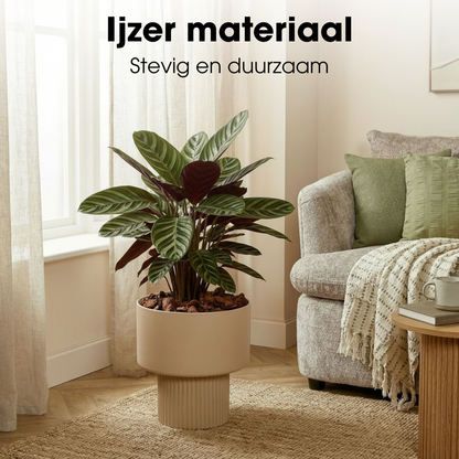 Bloempot Lux 33x31,5 cm lichtbruin ijzer