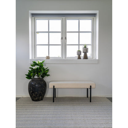 Vloerkleed 160x230 cm ivoor wol katoen polyester acryl nylon