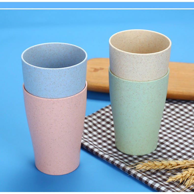 Bio-based bekers 4 stuks groen tarwegras