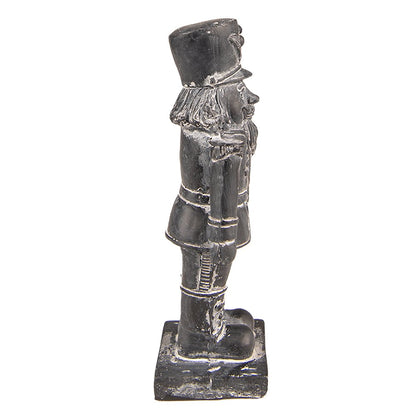 Beeld Notenkraker 16 cm Grijs Kunststof Kerstdecoratie