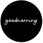 Wall circle good morning black