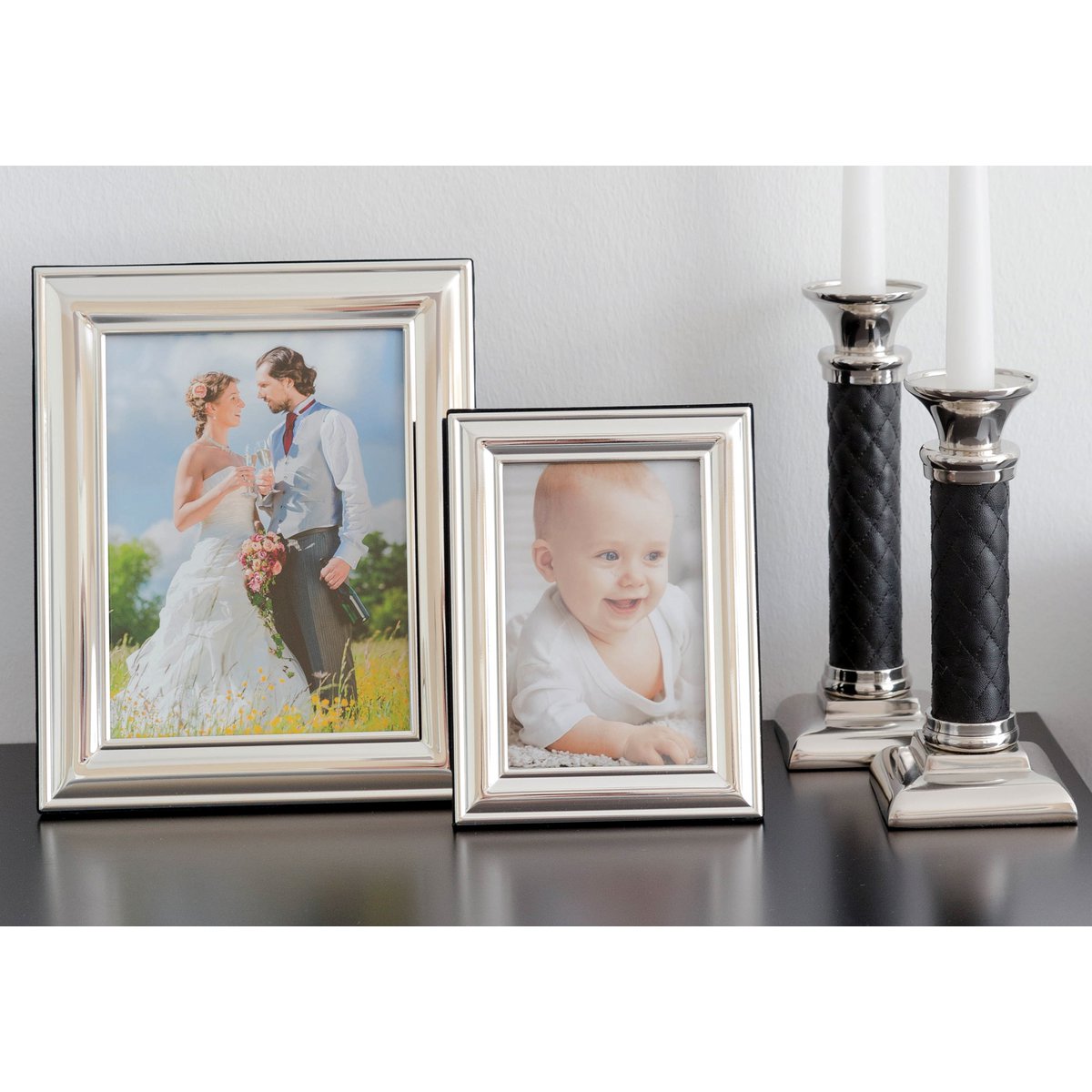 Fotolijst 10x15 cm verzilverd set van 2