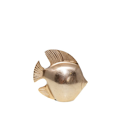Decoratieve vis 19,5 cm goud aluminium