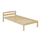 Eenpersoonsbed 207x98x61 cm hout bruin