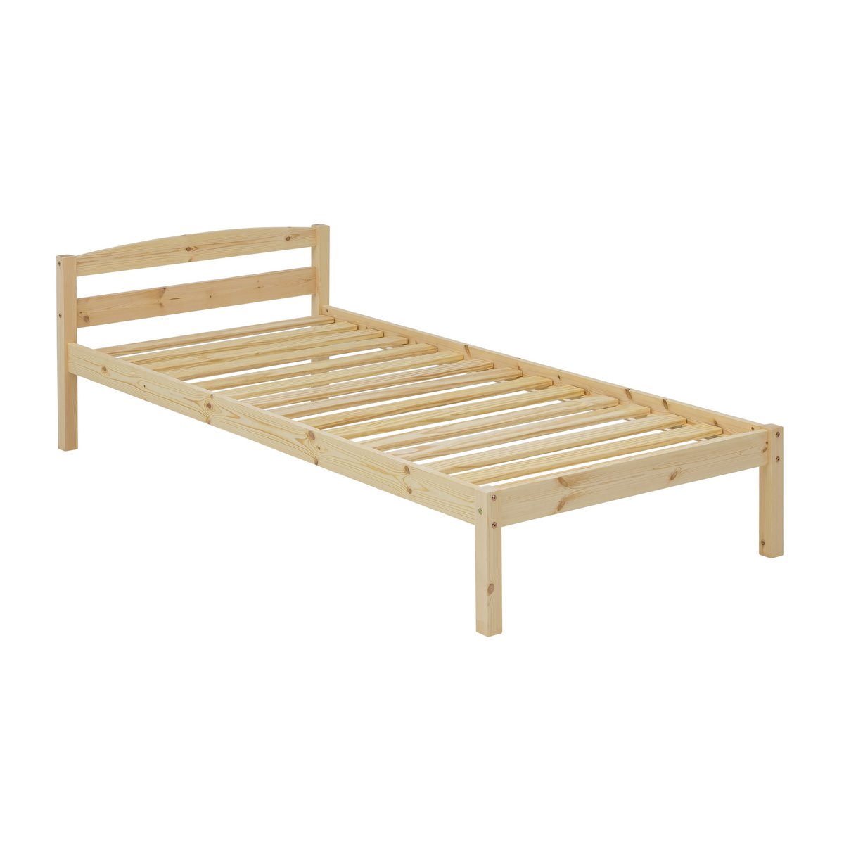 Eenpersoonsbed 207x98x61 cm hout bruin