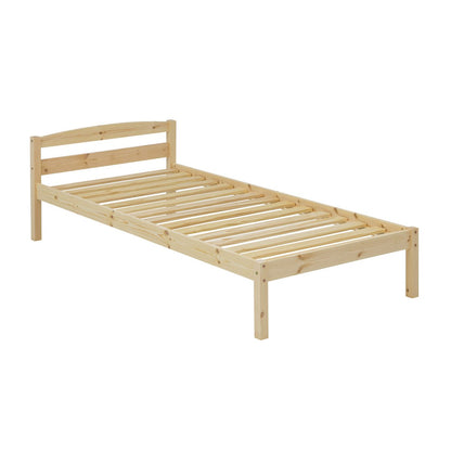 Eenpersoonsbed 207x98x61 cm hout bruin