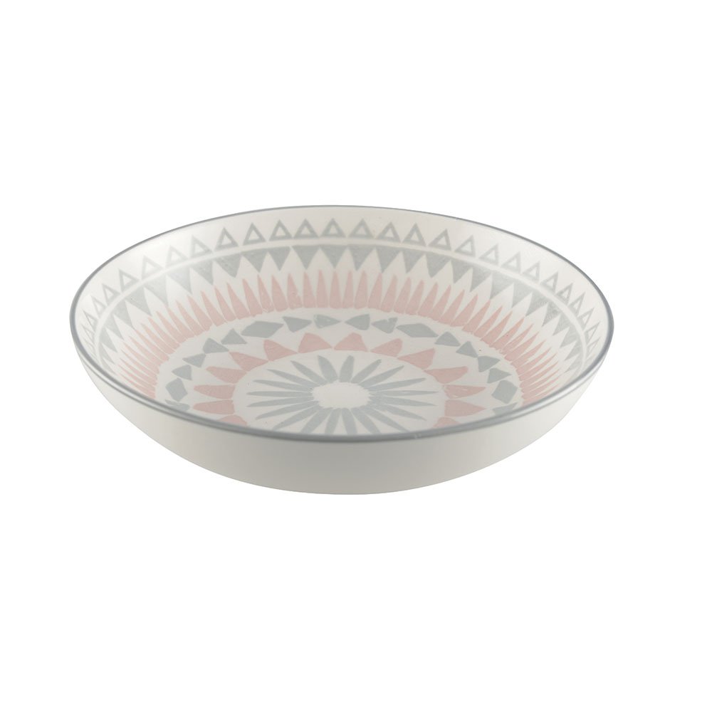 Bord roze keramiek 20.3x11.2x5 cm