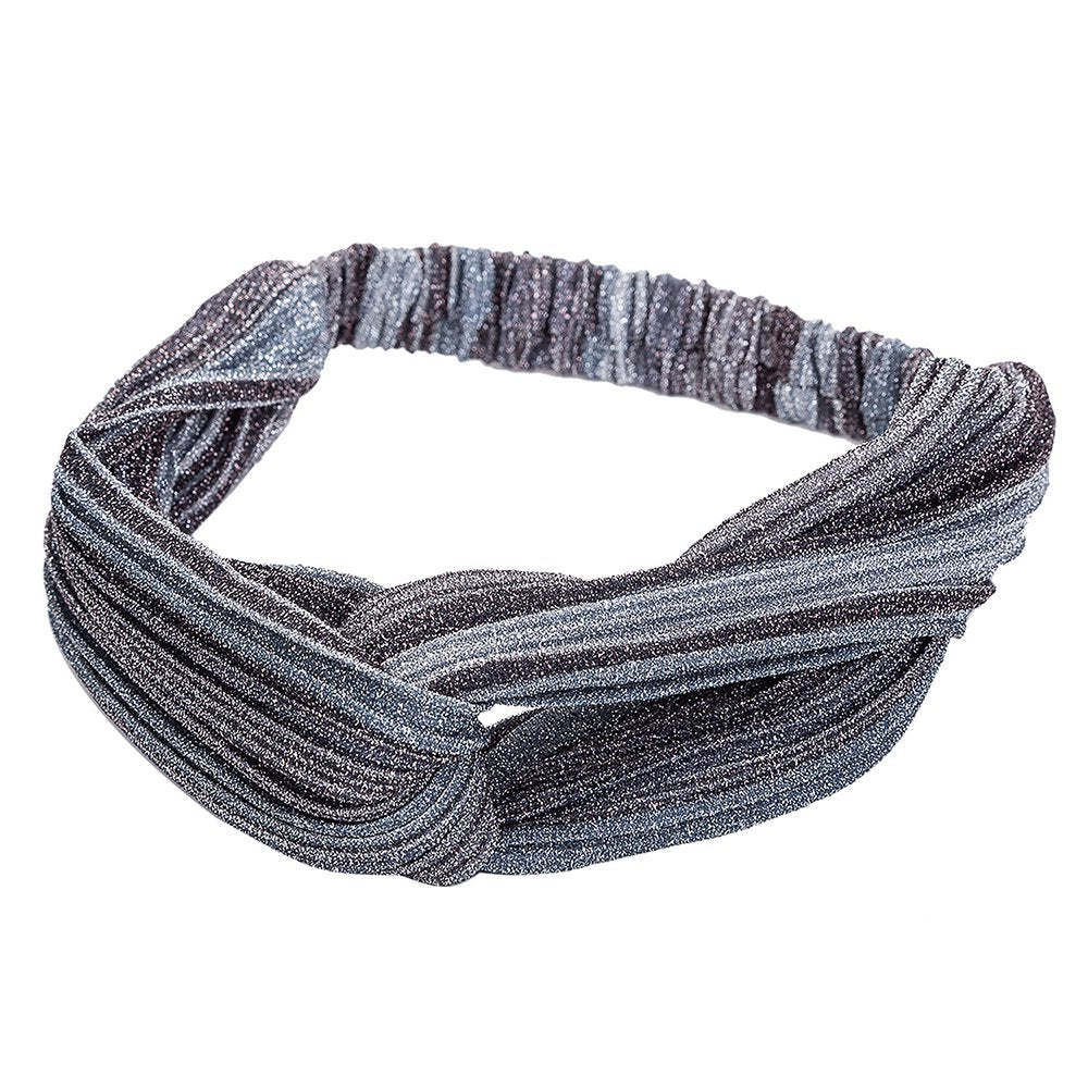 Haarband dames grijs gestreept synthetisch