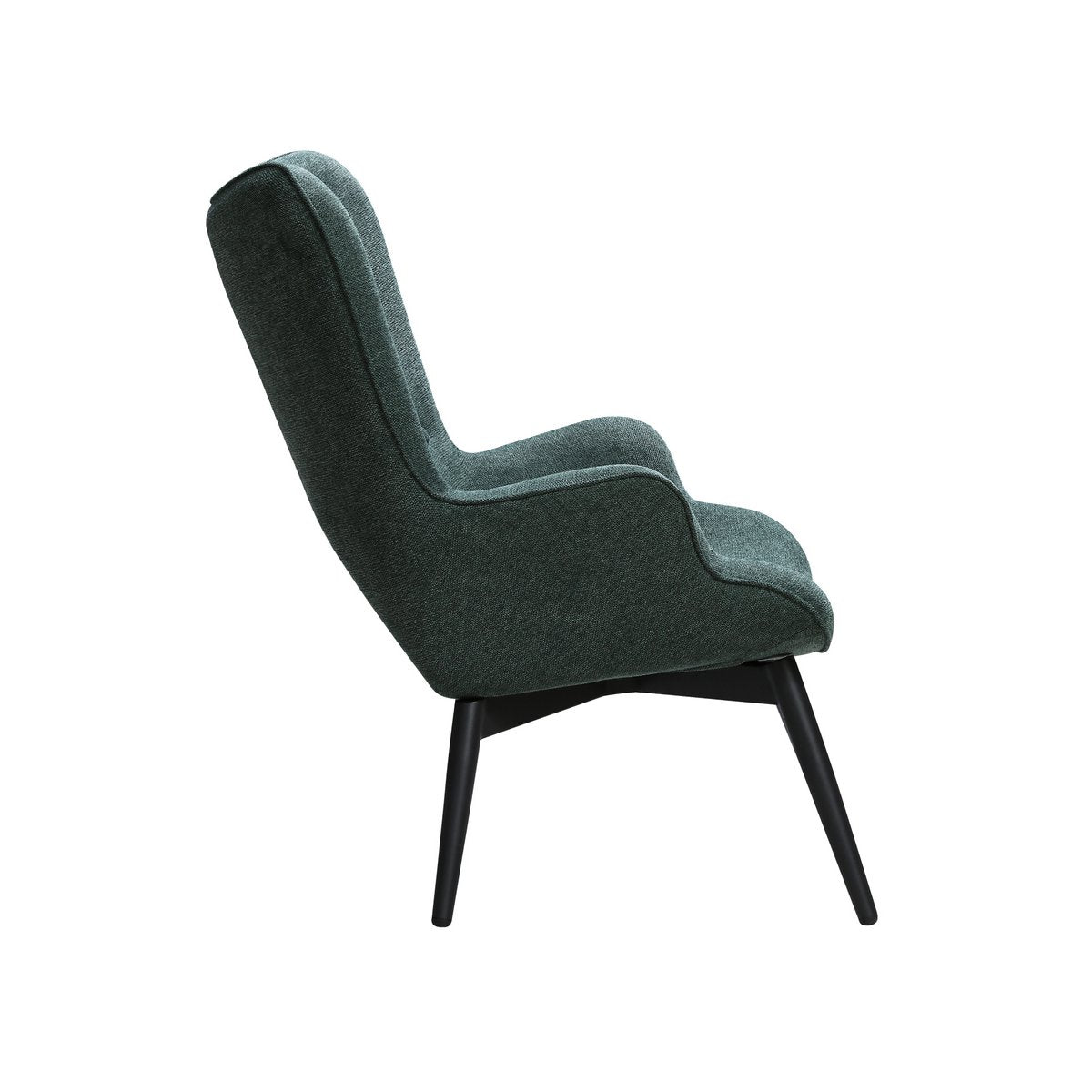 Armchair pine green structured fabric