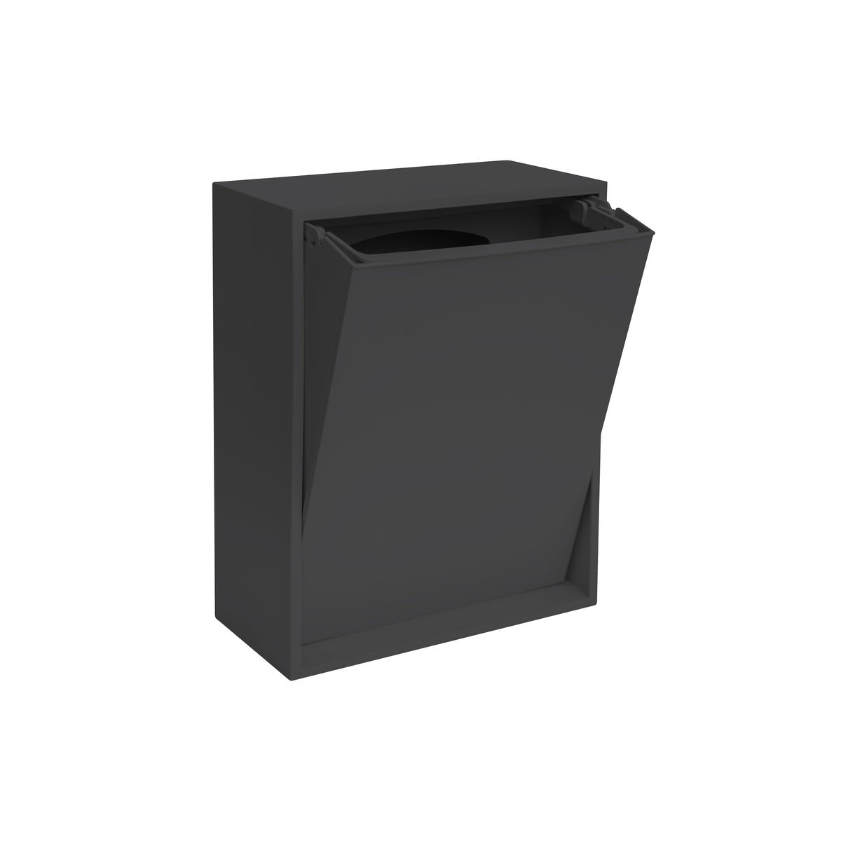 Recyclingbox gerecycled plastic zwart