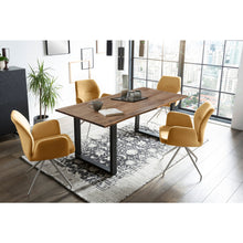 Eettafel 160x90 cm massief acacia stoelen 4 stuks