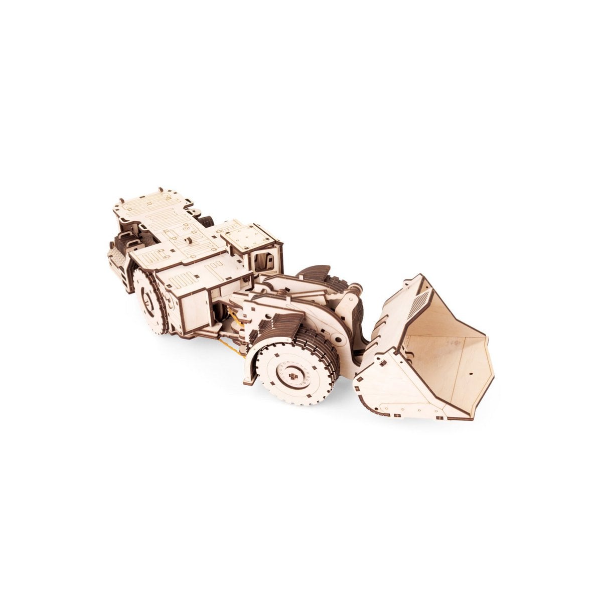 Eco Wood Art (EWA) 3D Mechanische Houten Puzzel, Load-Haul-Dump Unit MOAZ 4075, 4257, 49x11x13cm