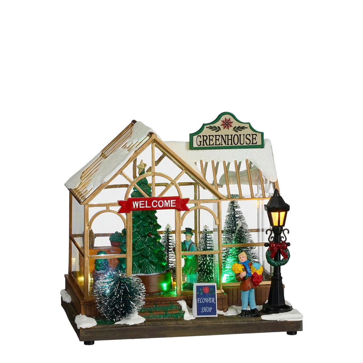 Kerstdorp kweekkas 21x14x19.5 cm