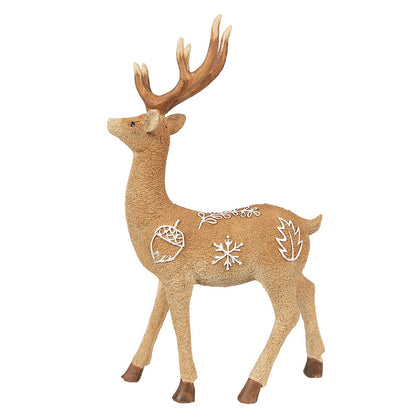 Decorative Deer Figurine 31 cm Brown Polyresin