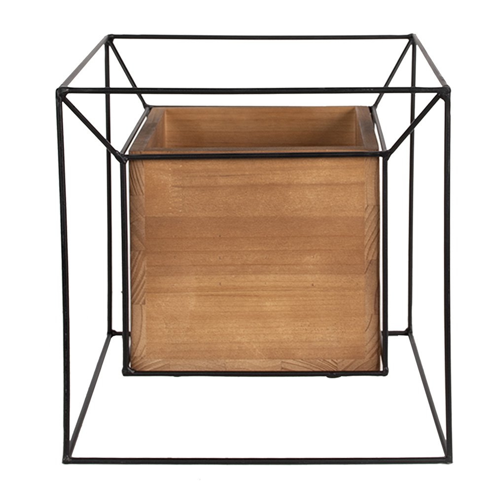 Plant Stand 26x26x26cm Black Iron Flower Pot