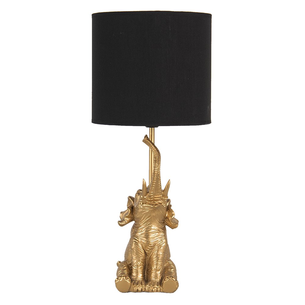Tafellamp olifant Ø 20x46 cm goudkleurig zwart