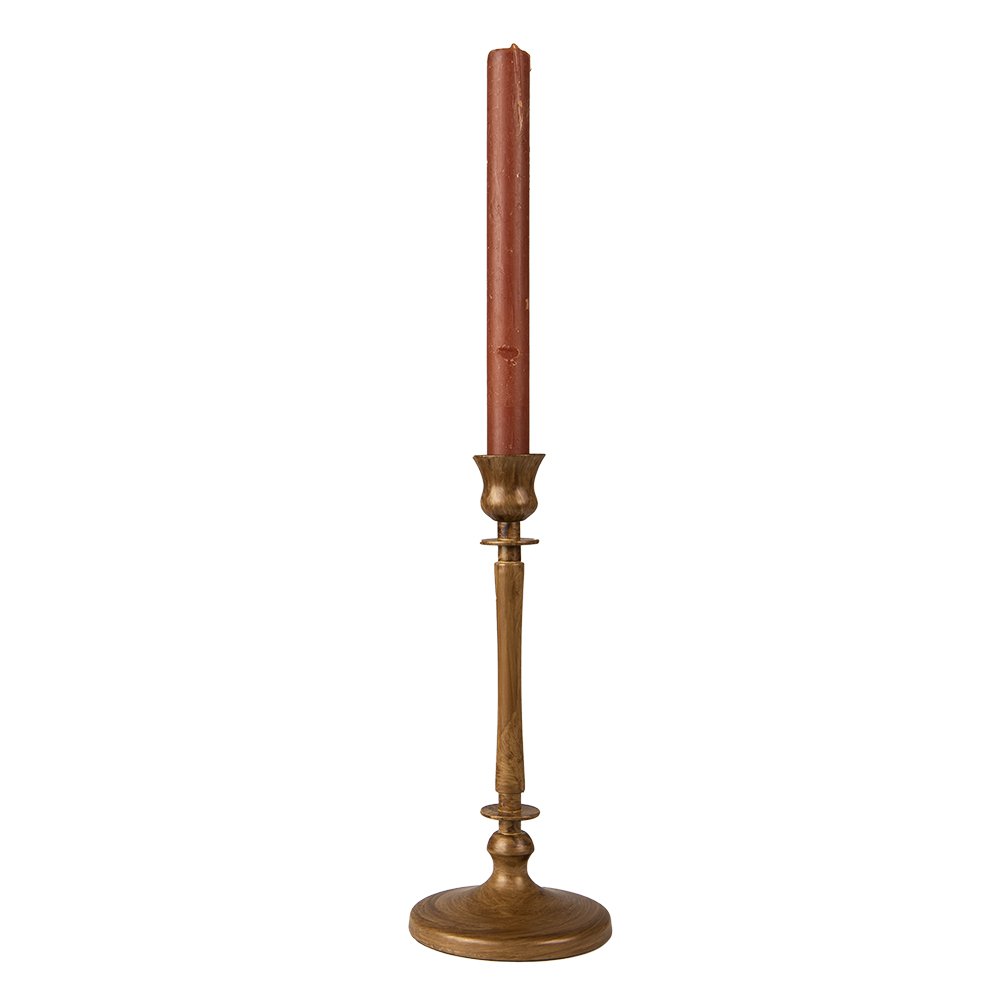 Candlestick 24 cm Gold-colored iron Candle holder