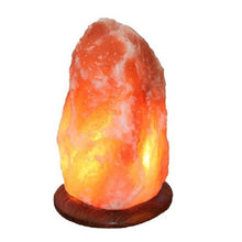 Himalayan Salt Lamp With Wooden Base Orange 31 Cm High