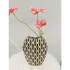 Vaas 26x20 cm porselein keramiek zwart goud wit