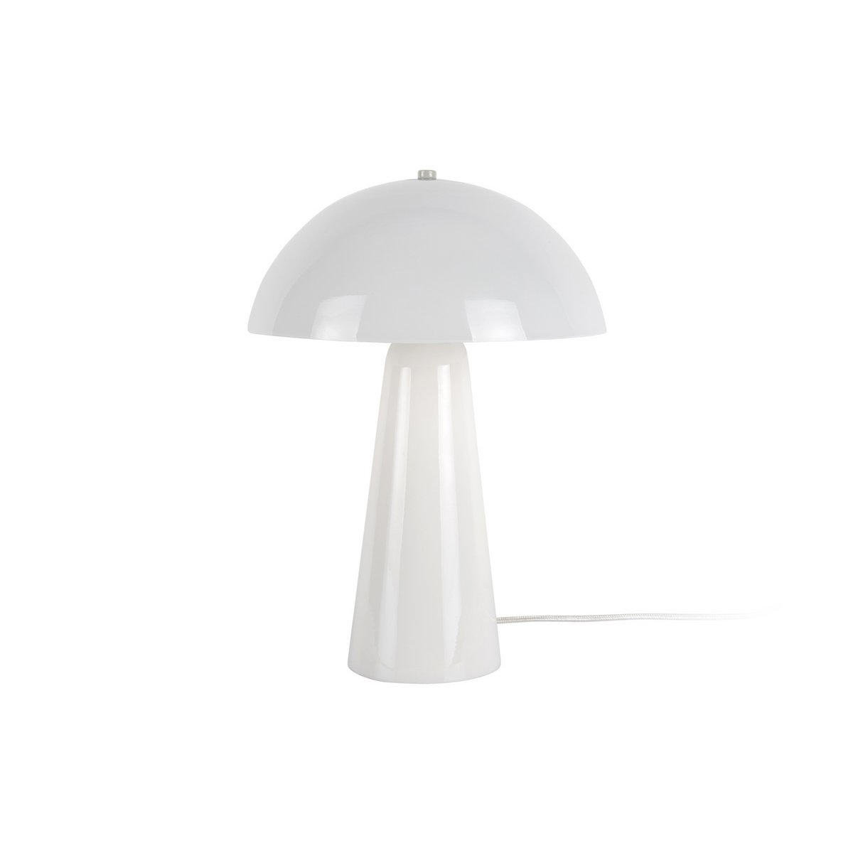 Tafellamp 30 cm melkwit glas ijzer