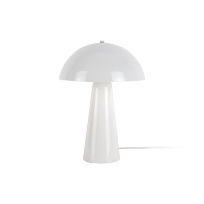 Tafellamp 30 cm melkwit glas ijzer