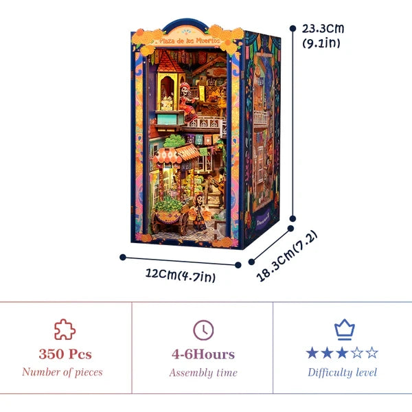 Cutebee, DIY Booknook, Plaza de los Muertos, BJAA405, 18,3x12x23,3cm